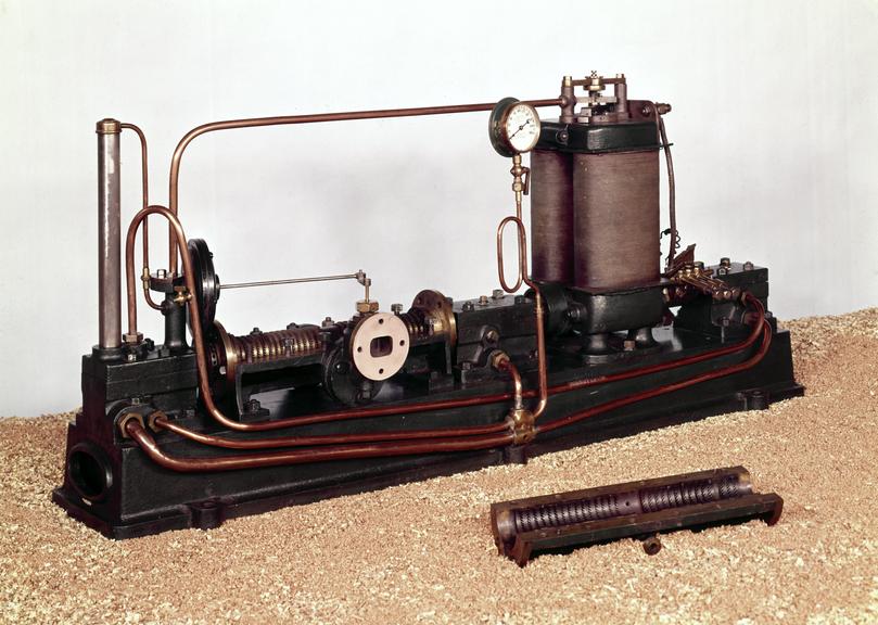 Historic Parsons steam turbine generator from 1884